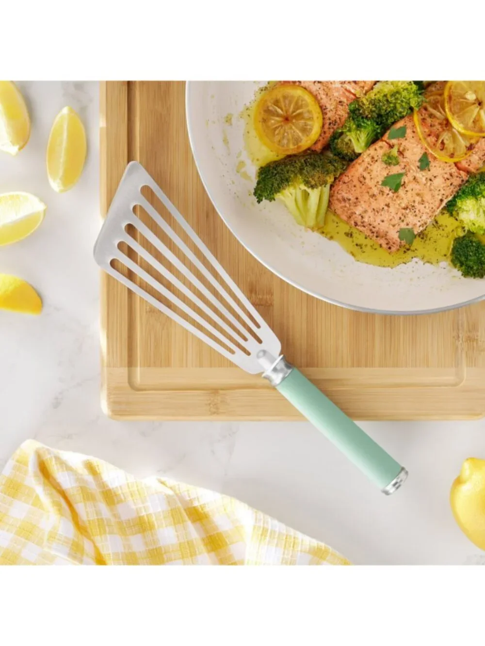 The Pioneer Woman Green Soft Touch Collection Stainless Steel All Purpose Turner